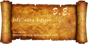Dévald Edina névjegykártya